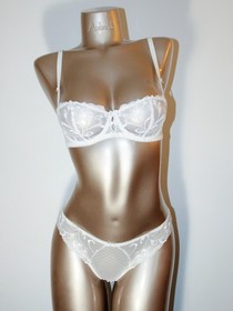 Aubade Paris Sample Au Bal de Flore White Lingerie Set 34B S