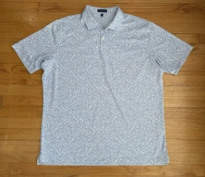 Polo uomo artigianale Peter Millar Crown 2XL blu stampa floreale palma - Foto 1 di 10