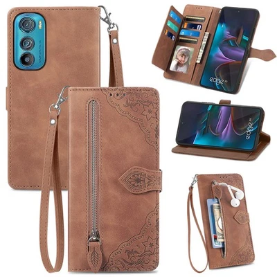 Leather Wallet For Motorola Moto G 5G 2024 2025 2023 2022 Shockproof Phone Cover - Image 1 of 4