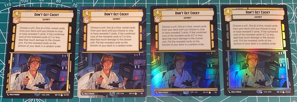 Don't Get Cocky Master Set Including Hyperspace Foil SOR 485 Star Wars Unlimited - Image 1 of 1