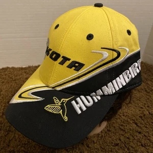Minn Kota Humminbird Hat Adjustable Embroidered Boating Fish Black Yellow Cotton - Picture 1 of 8