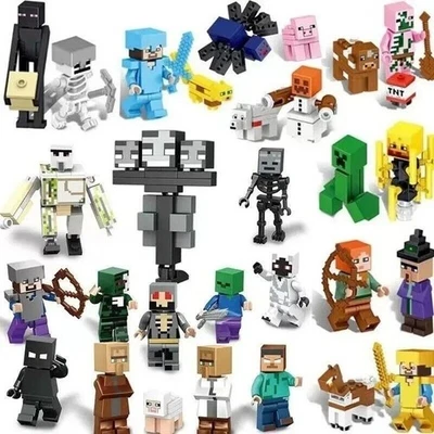 BUILDMOC Minecraft Mobs and Characters 28 Piece Figure Set new UK