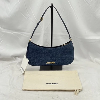 Jacquemus Womens Le Bisou Shoulder Bag Denim Navy - Image 1 of 4