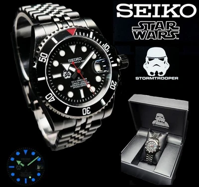 Seiko Star Wars Automatic Custom MOD NH35 with Jubilee Strap and Stormtrooper Box - Image 1 of 4