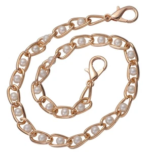 5 Pcs Pearl Chain Straps for Handbags Purse Handles Making Shoulder - Imagen 1 de 12