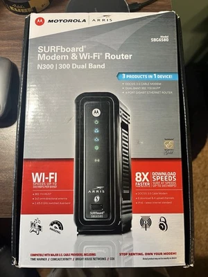 Used Motorola SBG6580 SURFboard  Wireless Cable Modem SBG 6580 - Image 1 of 4