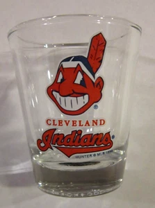 Cleveland Indians Shot Glass Chief Wahoo Souvenir MLB Baseball Hunter 1998 VTG - Picture 1 of 1