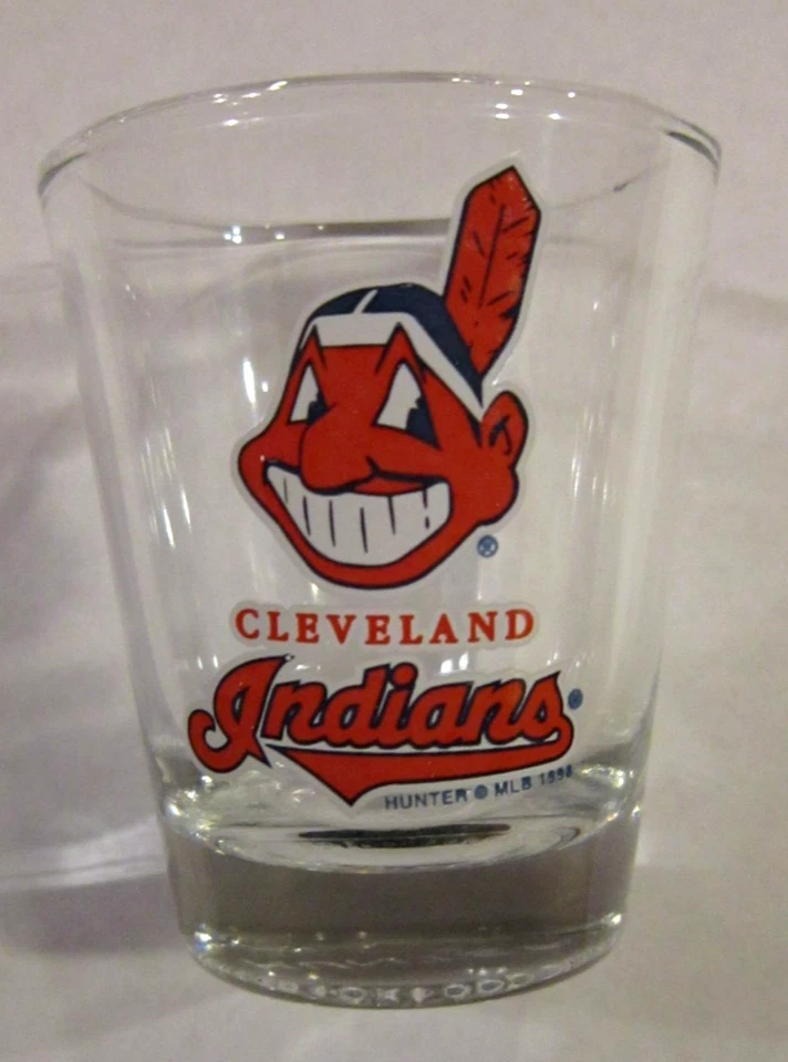 Cleveland Indians Shot Glass Chief Wahoo Souvenir MLB Baseball Hunter 1998 De colección Foto 1 de 1