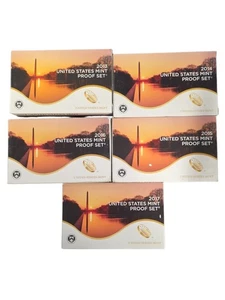 2013-2017 U.S. Mint 5 clad Proof Sets w/ OGP Box & COA -As Is - Picture 1 of 6