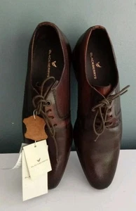Blackberrys braune elegante Lederschuhe strukturiert Oxford formell neu - Bild 1 von 12