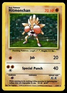 Hitmonchan Holo 7/102 Base Set Pokemon - Picture 1 of 2