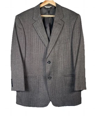 Abrigo deportivo dorado Joseph & Feiss para hombre 42 S lana de cordero gris espiga Blazer Foto 1 de 4