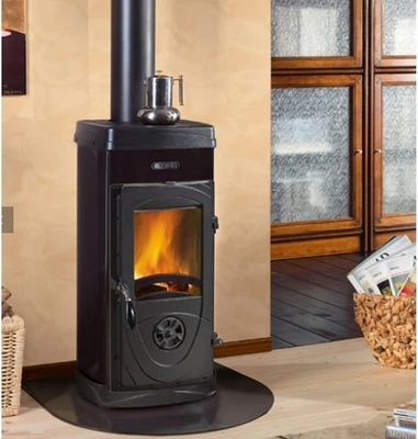 NORDICA Stufa a legna SUPER JUNIOR Panoramica NERA - B - Immagine 1 di 4