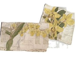 2 Pottery Barn bestickte französische Land Kissenbezüge Blumen botanisch - Bild 1 von 7
