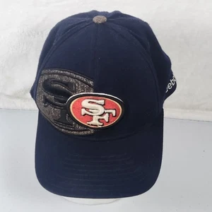 San Francisco 49ers Dk Blue Reebok On Field L/XL Stretch Fit Cap Embroidery Logo - Picture 1 of 7
