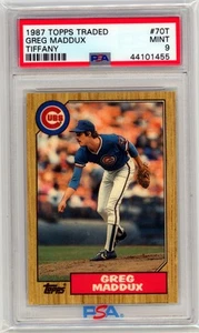 1987 Topps Traded Tiffany #70T Greg Maddux Tiffany PSA 9 Rookie RC CENTERED - Picture 1 of 2