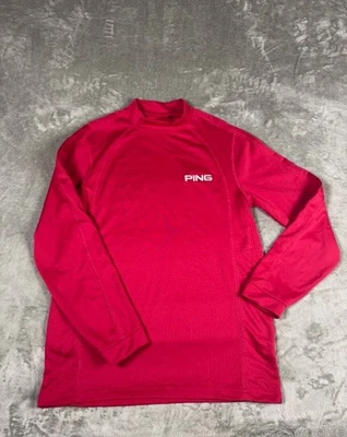 Camisa de manga larga rosa Ping Performance para hombre mediana Foto 1 de 4