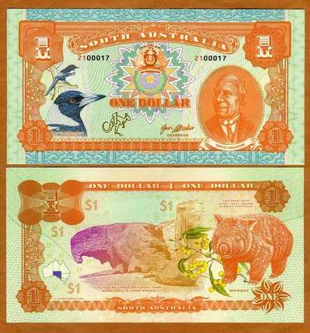 South Australia, $1, 2021, Limited Private Issue, Wombat, David Unaipon Cover