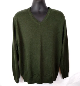 Neu mit Etikett 119,50 $ Joseph A. Bank 100% Pima Baumwolle 2XL grün V-Ausschnitt Traveler Pullover - Bild 1 von 9