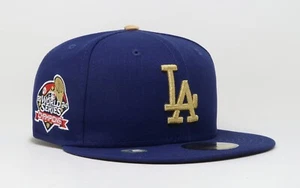 New Era 59Fifty Men Cap Los Angeles Dodgers MLB Gold 2025 Royal Blue Fitted Hat - Picture 1 of 5