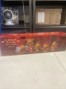 Juego de 5 estatuillas de Año Nuevo Chino Dios de la Fortuna Costco Riqueza y Prosperidad - Imagen 1 de 4