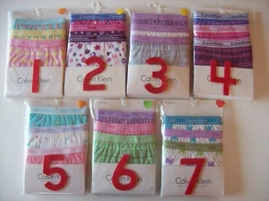 Calvin Klein Underwear Underpants Girls 3 Bikinis S M L XL Assorted Patterns NIP - Picture 1 of 10