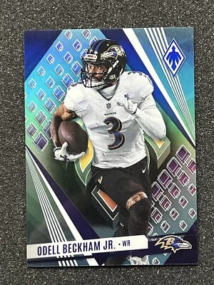 2023 Panini Phoenix Odell Beckham Jr Chrome Aqua Prizm /125 Baltimore Ravens - Image 1 of 2
