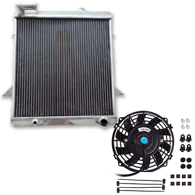 Radiador y ventilador de aluminio de 3 filas para Triumph TR6 1975-1976 manual 75-76 MT TR 6 Foto 1 de 4