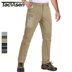 Pantalones de senderismo para hombre ligeros de secado rápido Ripstop resistentes al agua pantalones de nailon de trabajo - Imagen 1 de 48