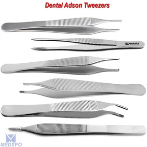 Surgical Cotton Forceps Dental Dressing Tweezers Adson Brown Tissue Lab Pliers - Picture 1 of 7