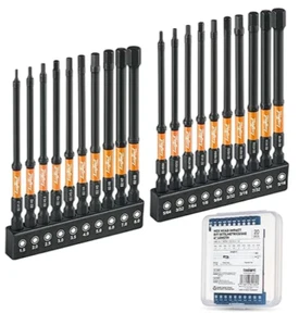 Toolant 4" Long Hex Drive Impact Metric SAE Bit Set Allen Wrench Quick Connect - Picture 1 of 6