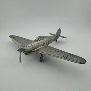 British Hawker Hurricane WWII Fighter Pewter Plane Danbury Mint - 5" Length - Picture 1 of 8