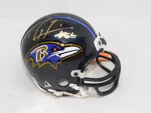 MINI CASCO RIDDELL RAY LEWIS #52 AUTOGRAFIADO FIRMADO BALTIMORE RAVENS NFL CON ESTUCHE - Imagen 1 de 4