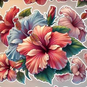 2 Autocollants hibiscus Tahiti & Polynésie Masque de Guerrier n° 11 PAS HINANO - Picture 1 of 1