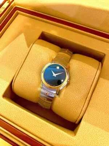 Movado Museum S.L. 27mm Ladies Black Museum Dial - Gold Tone & Steel - Picture 1 of 1