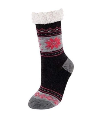 Новый с Ярлыками Isaac Mizrahi шерпа двойной слой уютный экипажа носки противоскользящие ручки снежинка - Изображение 1 из 4