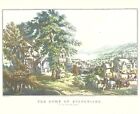 1952 Currier & Ives Lithograph The Home Of Evangeline " In The Acadian Land"