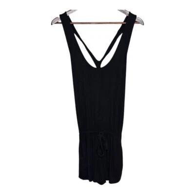 Aerie Romper Shorts Sleeveless Jumpsuit Black XS - Image 1 of 4