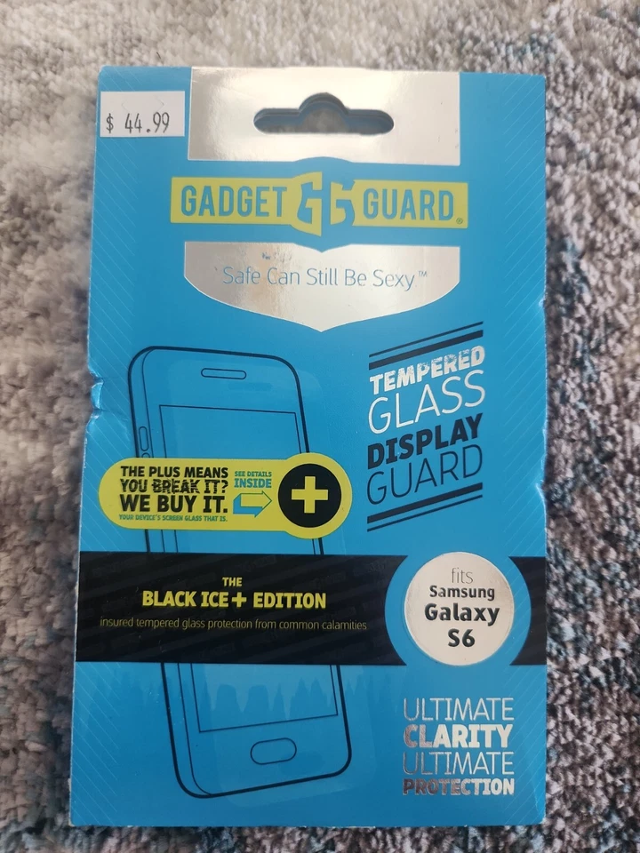 Protector de pantalla de vidrio templado Gad get Guard negro hielo para Galaxy s 6 Foto 1 de 1