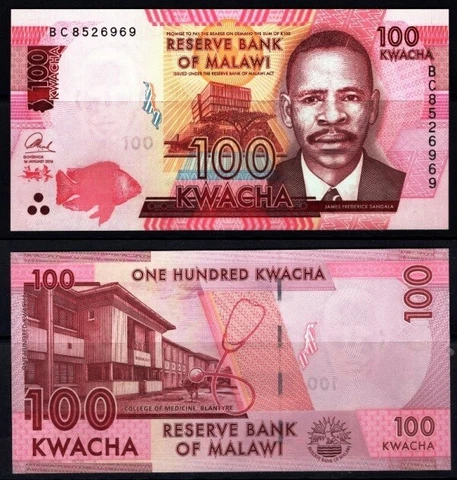Malawi 2016 - 100 Kwacha Banknote Uncirculated UNC Cover