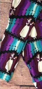 NWT LuLaRoe Disney TWEEN SNOW WHITE Purple & Blue SILHOUETTE Leggings UNICORN - Picture 1 of 2