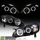 For 2003-2008 Toyota Corolla LED Halo Black Projector Headlights Headlamps Pair