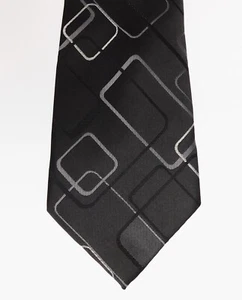 Taylor and Wright black tie with geometric retro pattern machine washable - Picture 1 of 1