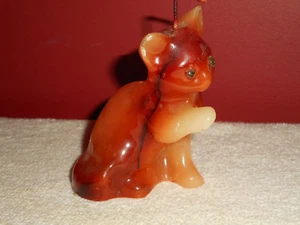 Figura de colección CAT Candle Brown Kitten Wax KITTY KAT pequeña sin usar c. 1960s - Imagen 1 de 12