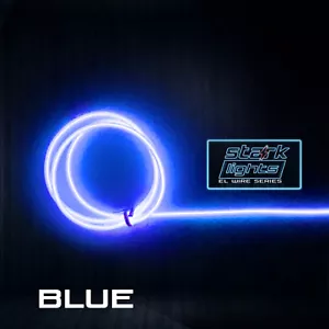 Neon LED Light Glow EL Wire + Control String Strip Rope Tube 5.0mm Thick - BLUE - Picture 1 of 5