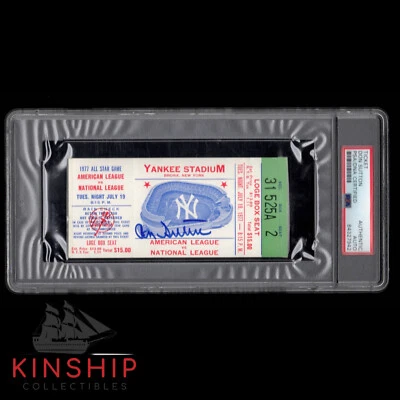 Don Sutton signed 1977 All Star Game Ticket PSA DNA Slabbed Auto (MVP) HOF C1023 - Image 1 of 3