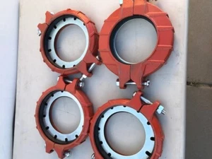 New 8" x 6" Grooved Reducing Coupling FIG 25 Painted Orange EDPM GEMLOCK - Picture 1 of 2