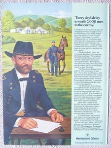 1/1983 PUB WESTINGHOUSE VICKSBURG ULYSSES GRANT CIVIL WAR ERC ORIGINAL AD - Foto 1 di 1