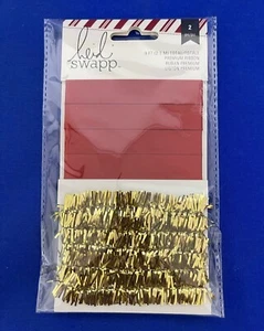 Heidi Swapp Premium Ribbon Solid Red and Gold Tinsel - Picture 1 of 2