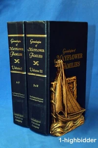Mayflower Families Genealogy Vol I (A-F) & III (P-W) New England HGS 1985 Set - Picture 1 of 9